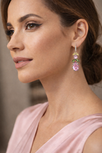 Pink Blossom Drop Earrings
