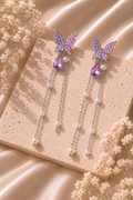 Butterfly Tassel Drop Earrings