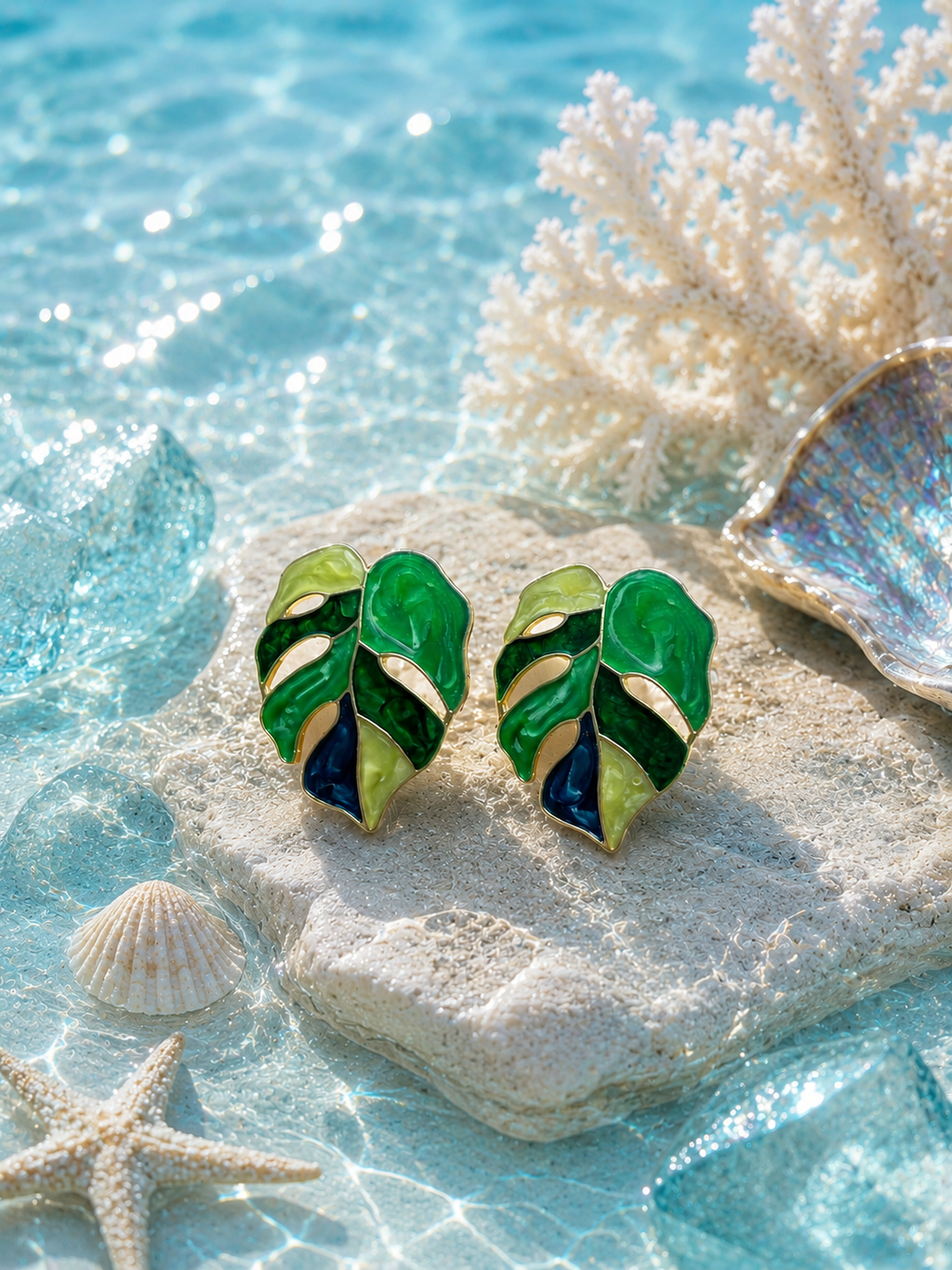 Tropical Oasis Leaf Earrings