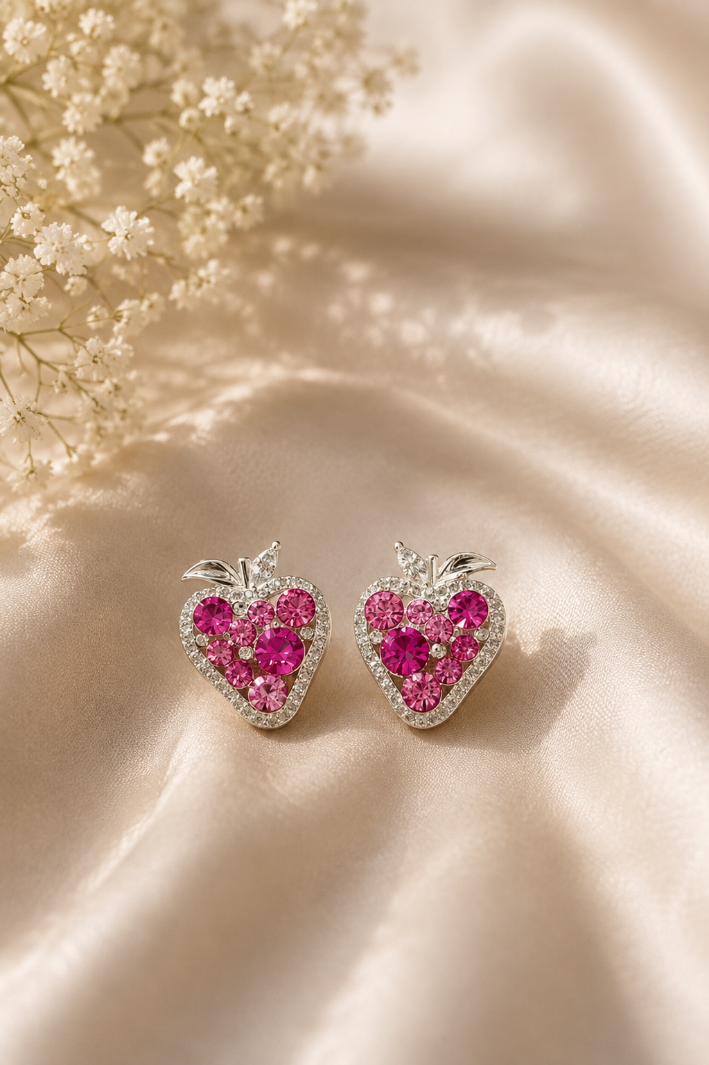 Pink Heart Studs