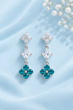 Turquoise Petal Drop Earrings