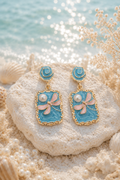 Blue Dragonfly Pearl Alloy Earring