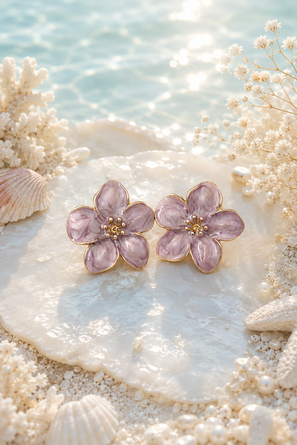 Lilac Bloom Studs