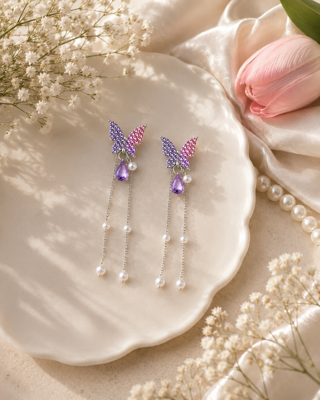 Butterfly Tassel Drop Earring for Women