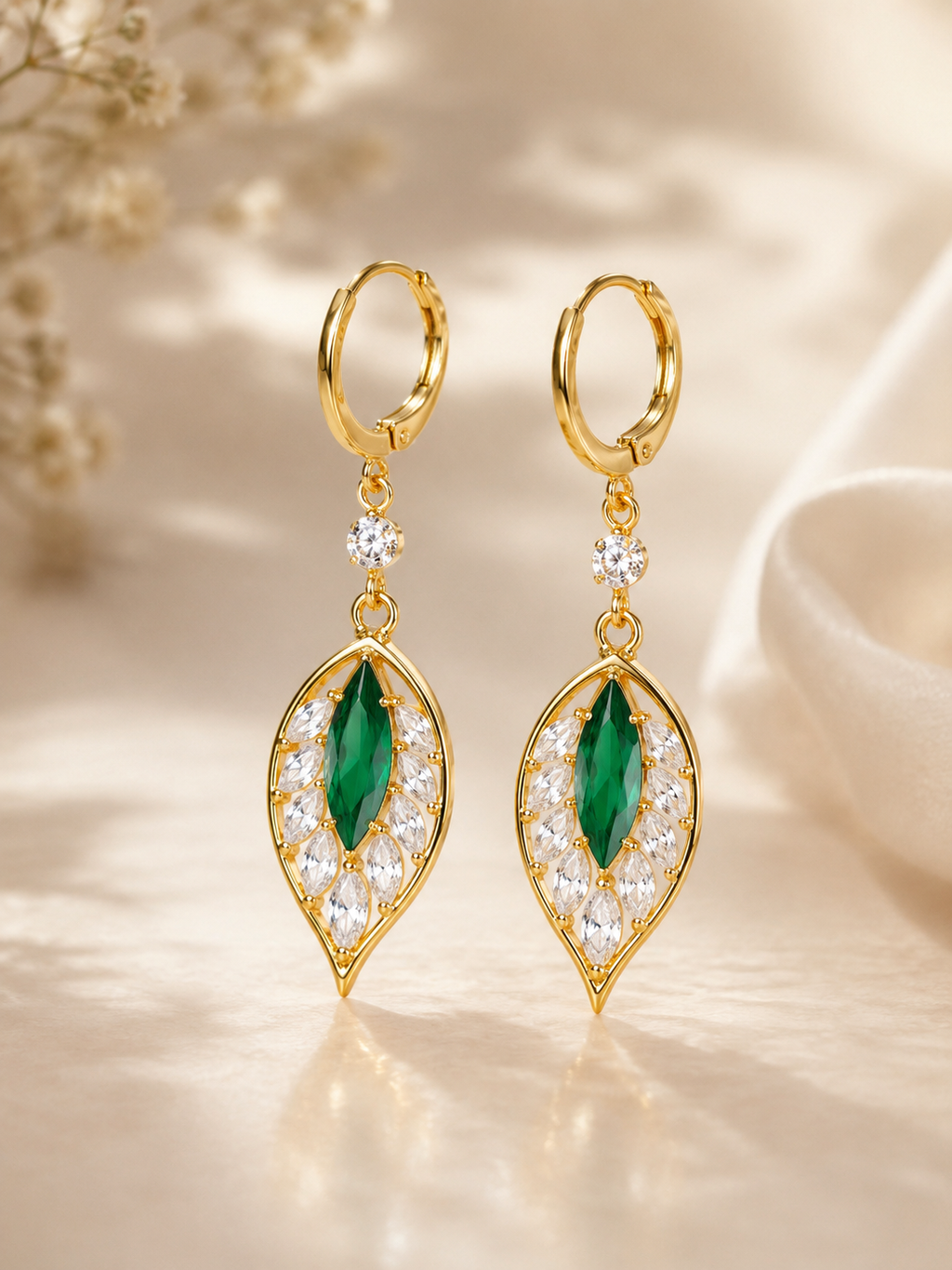 Leaf-Inspired Tassel Earring for women