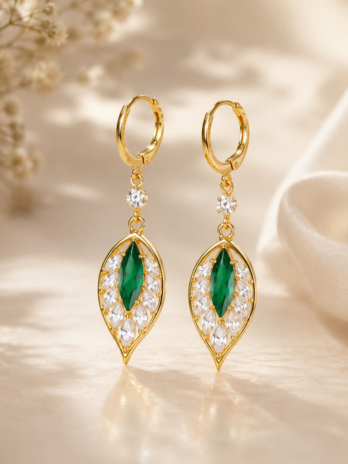 Leaf-Inspired Tassel Earring for women