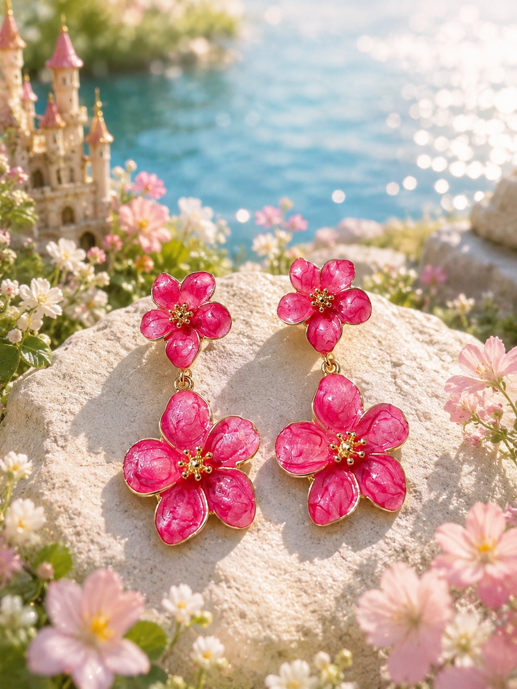 Pink Blossom Earring for Women