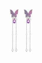 Butterfly Tassel Drop Earrings