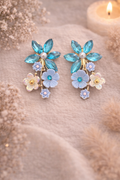 Sky blue Garden Bloom Drop Earrings