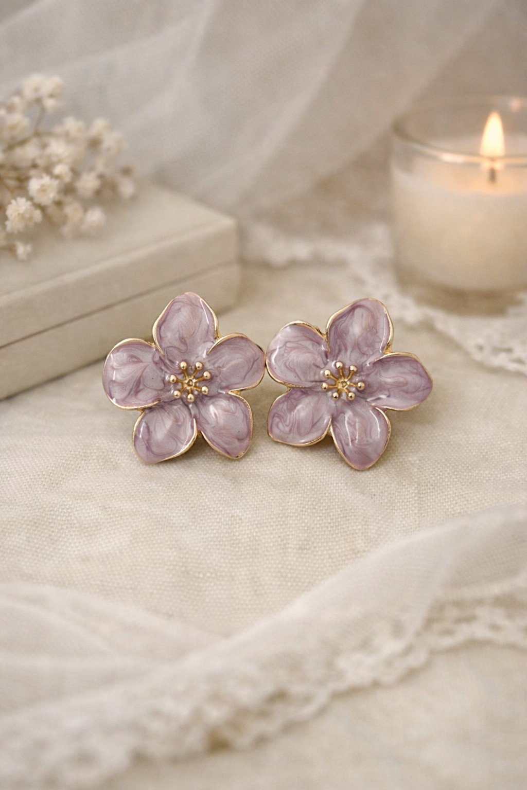 Lilac Bloom Studs